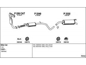 FENNO FI512 išmetimo sistema 
 Išmetimo sistema -> Išmetimo sistema, visa