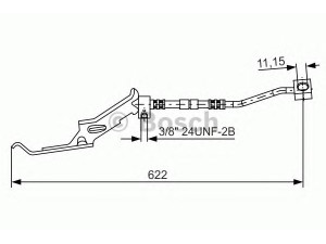 BOSCH 1 987 476 086 stabdžių žarnelė 
 Stabdžių sistema -> Stabdžių žarnelės
04683 791AB, 04683791AC, 4683 791AB
