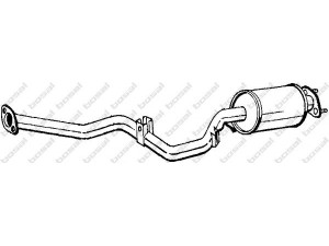 BOSAL 279-487 vidurinis duslintuvas 
 Išmetimo sistema -> Duslintuvas
R232-40-300, R232-40-300B
