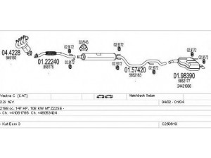MTS C250619005824 išmetimo sistema 
 Išmetimo sistema -> Išmetimo sistema, visa