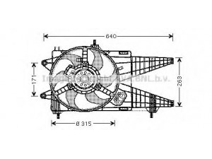 AVA QUALITY COOLING FT7536 ventiliatorius, radiatoriaus 
 Aušinimo sistema -> Oro aušinimas
51708004, 51738689, 51760613, 51708004