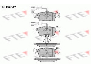 FTE BL1995A2 stabdžių trinkelių rinkinys, diskinis stabdys 
 Techninės priežiūros dalys -> Papildomas remontas
7L6 698 451