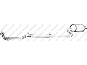 BOSAL 292-023 priekinis duslintuvas 
 Išmetimo sistema -> Duslintuvas
17410-97415, 17410-97441