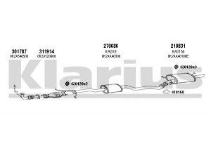 KLARIUS 500021E išmetimo sistema 
 Išmetimo sistema -> Išmetimo sistema, visa