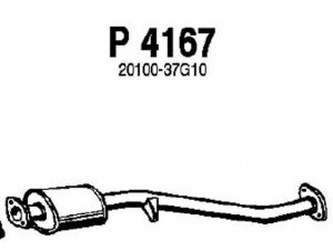FENNO P4167 vidurinis duslintuvas 
 Išmetimo sistema -> Duslintuvas
20300-37G10, 20300-37G17, 20300-38G00