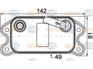 HELLA 8MO 376 747-181 alyvos aušintuvas, variklio alyva 
 Aušinimo sistema -> Radiatorius/alyvos aušintuvas -> Alyvos aušintuvas
3 077 448 3