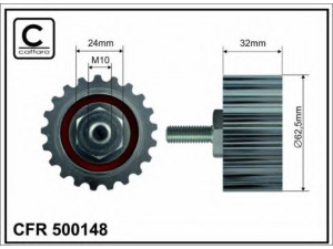 CAFFARO 500148 kreipiantysis skriemulys, paskirstymo diržas 
 Diržinė pavara -> Paskirstymo diržas/komplektas -> Laisvasis/kreipiamasis skriemulys
77 00 864 572