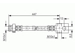 BOSCH 1 987 481 101 stabdžių žarnelė 
 Stabdžių sistema -> Stabdžių žarnelės
1956496, 1962067, 46211 0F005