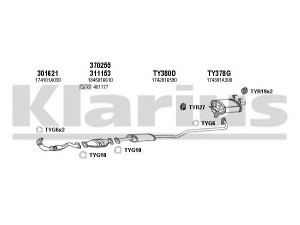 KLARIUS 900203U išmetimo sistema 
 Išmetimo sistema -> Išmetimo sistema, visa
