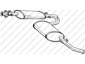 BOSAL 283-411 galinis duslintuvas 
 Išmetimo sistema -> Duslintuvas
1726.V3, 1730.Q0, 13 186 84080