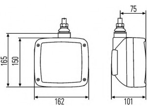 HELLA 1EA 996 127-077 priekinis žibintas