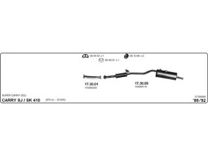 IMASAF 577000008 išmetimo sistema 
 Išmetimo sistema -> Išmetimo sistema, visa