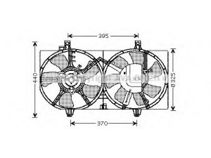 AVA QUALITY COOLING DN7517 ventiliatorius, radiatoriaus