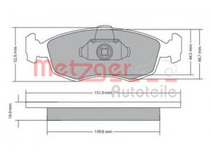 METZGER 1170249 stabdžių trinkelių rinkinys, diskinis stabdys 
 Techninės priežiūros dalys -> Papildomas remontas
9948870, 6001 549 803