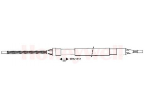BENDIX 432820B trosas, stovėjimo stabdys 
 Stabdžių sistema -> Valdymo svirtys/trosai
7700420315, 7700424469, 7700846155