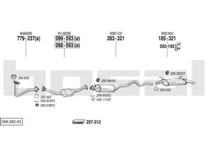 BOSAL 088.082.00 išmetimo sistema 
 Išmetimo sistema -> Išmetimo sistema, visa