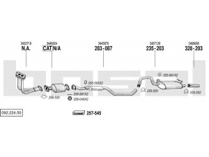 BOSAL 092.224.50 išmetimo sistema 
 Išmetimo sistema -> Išmetimo sistema, visa