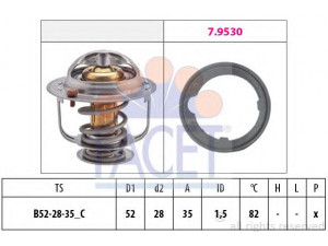 FACET 7.8493 termostatas, aušinimo skystis 
 Aušinimo sistema -> Termostatas/tarpiklis -> Thermostat
19300-PM0-003, 19300-PM0-004, 19301-P07-306