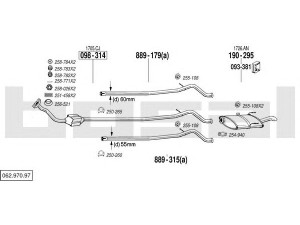 BOSAL 062.970.97 išmetimo sistema 
 Išmetimo sistema -> Išmetimo sistema, visa