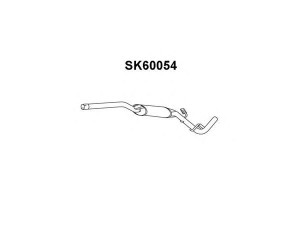 VENEPORTE SK60054 priekinis duslintuvas 
 Išmetimo sistema -> Duslintuvas
6U0253401G, 6U0253401H