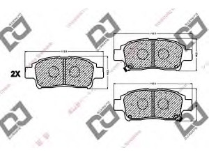 DJ PARTS BP1007 stabdžių trinkelių rinkinys, diskinis stabdys 
 Techninės priežiūros dalys -> Papildomas remontas
04465-52031, 04465-52032, 04465-52040