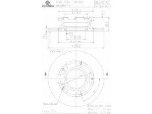 BRECO BS 6053 stabdžių diskas 
 Stabdžių sistema -> Diskinis stabdys -> Stabdžių diskas
1387152, 1451161, 6C112A097AB