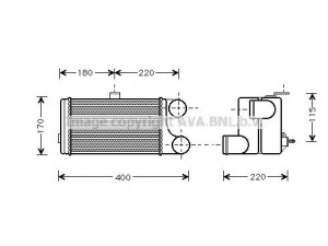 AVA QUALITY COOLING CR4056 tarpinis suslėgto oro aušintuvas, kompresorius 
 Variklis -> Oro tiekimas -> Įkrovos agregatas (turbo/superįkrova) -> Tarpinis suslėgto oro aušintuvas
52028089