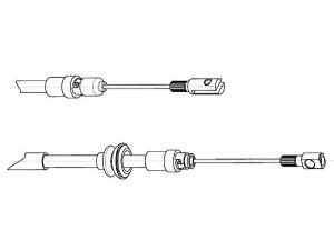 CEF RT02229 trosas, stovėjimo stabdys 
 Stabdžių sistema -> Valdymo svirtys/trosai
7700311216, 8200021935, 8200694124