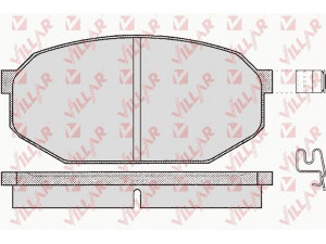 VILLAR 626.0198 stabdžių trinkelių rinkinys, diskinis stabdys 
 Techninės priežiūros dalys -> Papildomas remontas
MB238262, MB238262R, MB366148, MB618108