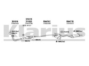 KLARIUS 720629U išmetimo sistema 
 Išmetimo sistema -> Išmetimo sistema, visa