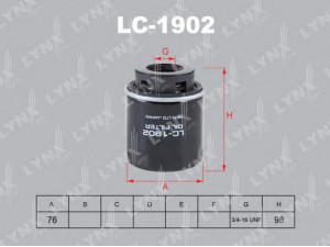 LYNXauto LC-1902 alyvos filtras 
 Techninės priežiūros dalys -> Techninės priežiūros intervalai
03C 115 561 D, 03C 115 561 E
