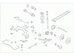 SACHS OPEL-VECTR-RS015 vairavimo mechanizmas; rato pakaba 
 Ašies montavimas/vairavimo mechanizmas/ratai -> Prekių paieška pagal schemą