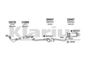 KLARIUS 391709E išmetimo sistema 
 Išmetimo sistema -> Išmetimo sistema, visa