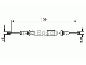 BOSCH 1 987 477 471 trosas, stovėjimo stabdys 
 Stabdžių sistema -> Valdymo svirtys/trosai
77 00 781 394, 77 00 817 136
