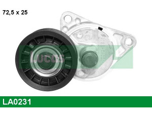 LUCAS ENGINE DRIVE LA0231 įtempiklio skriemulys, V formos rumbuotas diržas 
 Diržinė pavara -> V formos rumbuotas diržas/komplektas -> Įtempiklio skriemulys