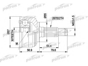 PATRON PCV1255 jungčių komplektas, kardaninis velenas 
 Ratų pavara -> Sujungimai/komplektas
44010S04J01, 44010SR1003, 44010SR3020