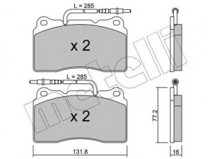METELLI 22-0288-2 stabdžių trinkelių rinkinys, diskinis stabdys 
 Techninės priežiūros dalys -> Papildomas remontas
4252.07