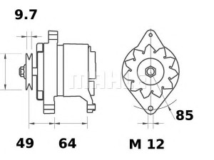 MAHLE ORIGINAL MG 151 kintamosios srovės generatorius 
 Elektros įranga -> Kint. sr. generatorius/dalys -> Kintamosios srovės generatorius
4799364, 4808500, 4808502, 77515410