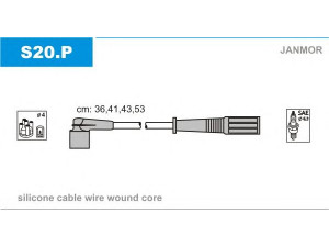 JANMOR S20.P uždegimo laido komplektas 
 Kibirkšties / kaitinamasis uždegimas -> Uždegimo laidai/jungtys