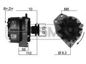 MESSMER 210117 kintamosios srovės generatorius 
 Elektros įranga -> Kint. sr. generatorius/dalys -> Kintamosios srovės generatorius
026 903 015 B, 049 903 027