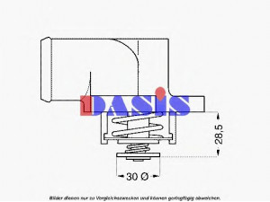 AKS DASIS 750911N termostatas, aušinimo skystis 
 Aušinimo sistema -> Termostatas/tarpiklis -> Thermostat