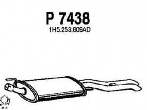 FENNO P7438 galinis duslintuvas 
 Išmetimo sistema -> Duslintuvas
1H5253609AD