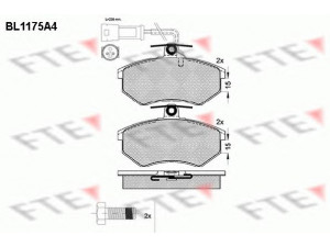 FTE BL1175A4 stabdžių trinkelių rinkinys, diskinis stabdys 
 Techninės priežiūros dalys -> Papildomas remontas
443 398 151 F, 443 698 151 A, 443 698 151 B