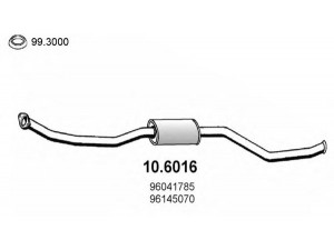 ASSO 10.6016 vidurinis duslintuvas 
 Išmetimo sistema -> Duslintuvas
96041785, 96145070, 9641785