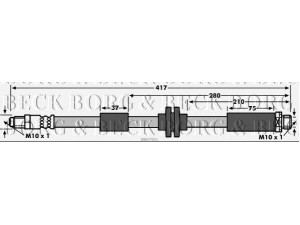 BORG & BECK BBH7901 stabdžių žarnelė 
 Stabdžių sistema -> Stabdžių žarnelės
3068333-2