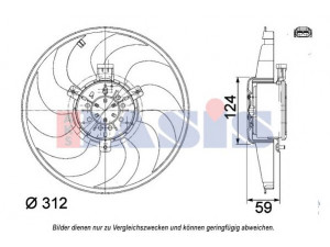 AKS DASIS 128177N ventiliatorius, radiatoriaus 
 Aušinimo sistema -> Oro aušinimas
6395000593, A6395000593
