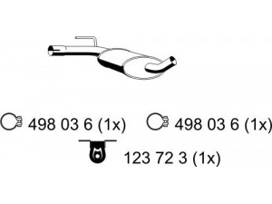 ERNST 133180 vidurinis duslintuvas 
 Išmetimo sistema -> Duslintuvas
357 253 409 A