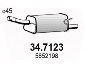 ASSO 34.7123 galinis duslintuvas 
 Išmetimo sistema -> Duslintuvas
5852198, 93335171