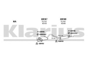 KLARIUS 390753E išmetimo sistema 
 Išmetimo sistema -> Išmetimo sistema, visa