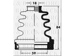 BORG & BECK BCB2820 gofruotoji membrana, kardaninis velenas 
 Ratų pavara -> Gofruotoji membrana
328797, 46308102, 42017SCAE21, Y40222530